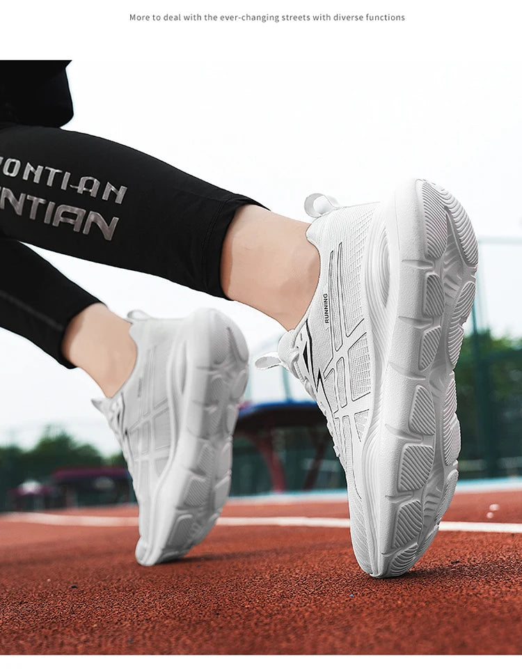 Men's Women EVA Mesh Upper Breathable Running Shoes Soft Shock Absorbing Sports Shoes Unisex Sneakers Lightweight Footwear