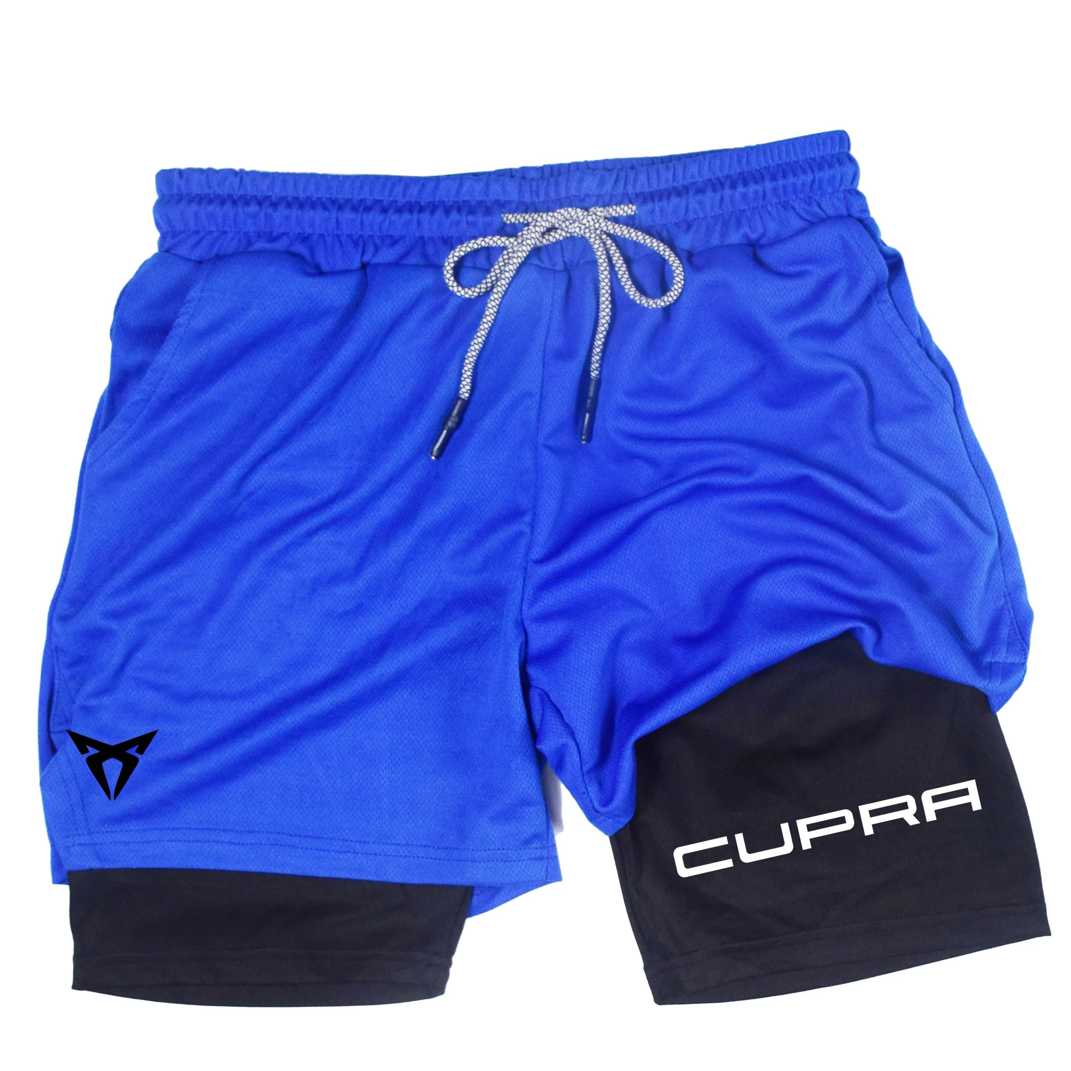 Men's short sports 2-in-1, breathable, elastic, quick-dry, double-layer, summer running clothes, M-3XL RL0244