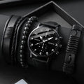 4/5PCS Fashion Men's Watches Man Business Quartz Wristwatch Vintage Leather Bracelets Set Reloj Hombre（Without Box）
