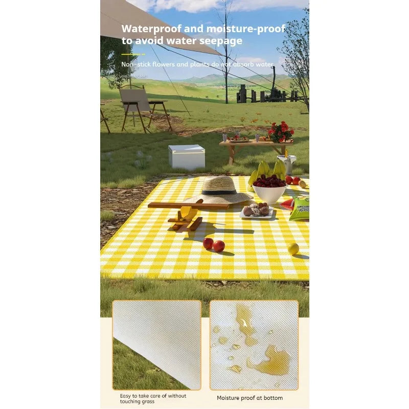 Waterproof Beach Mat Folding Mattress Portable Lightweight Picnic Mat Large Outdoor Camping Mat