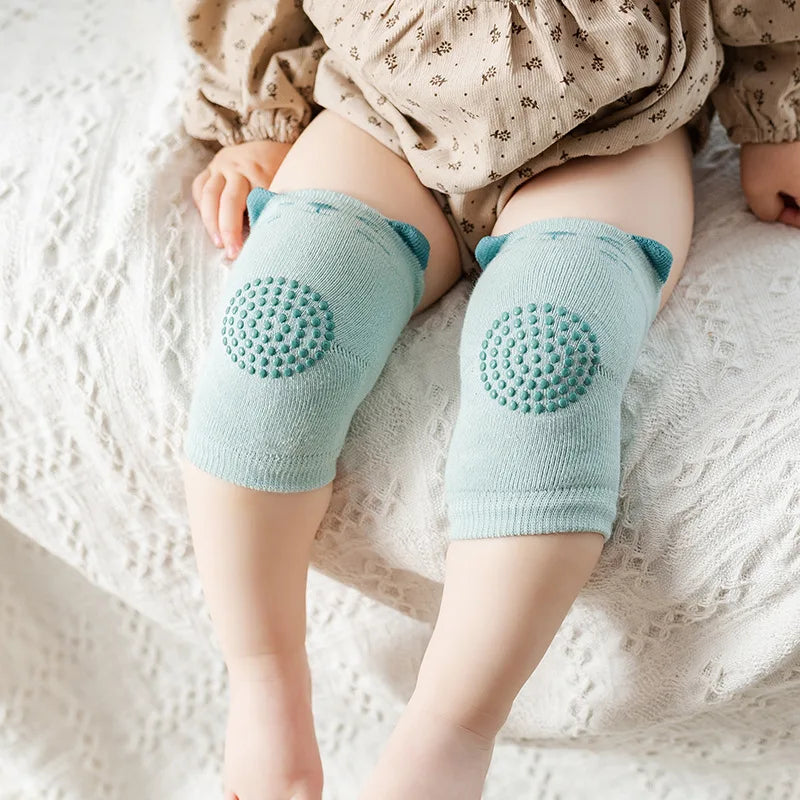 Children's Knee and Elbow Pads Spring and Summer Baby Loop Socks Adhesive Anti Slip and Anti Fall Crawling Protective Equipment