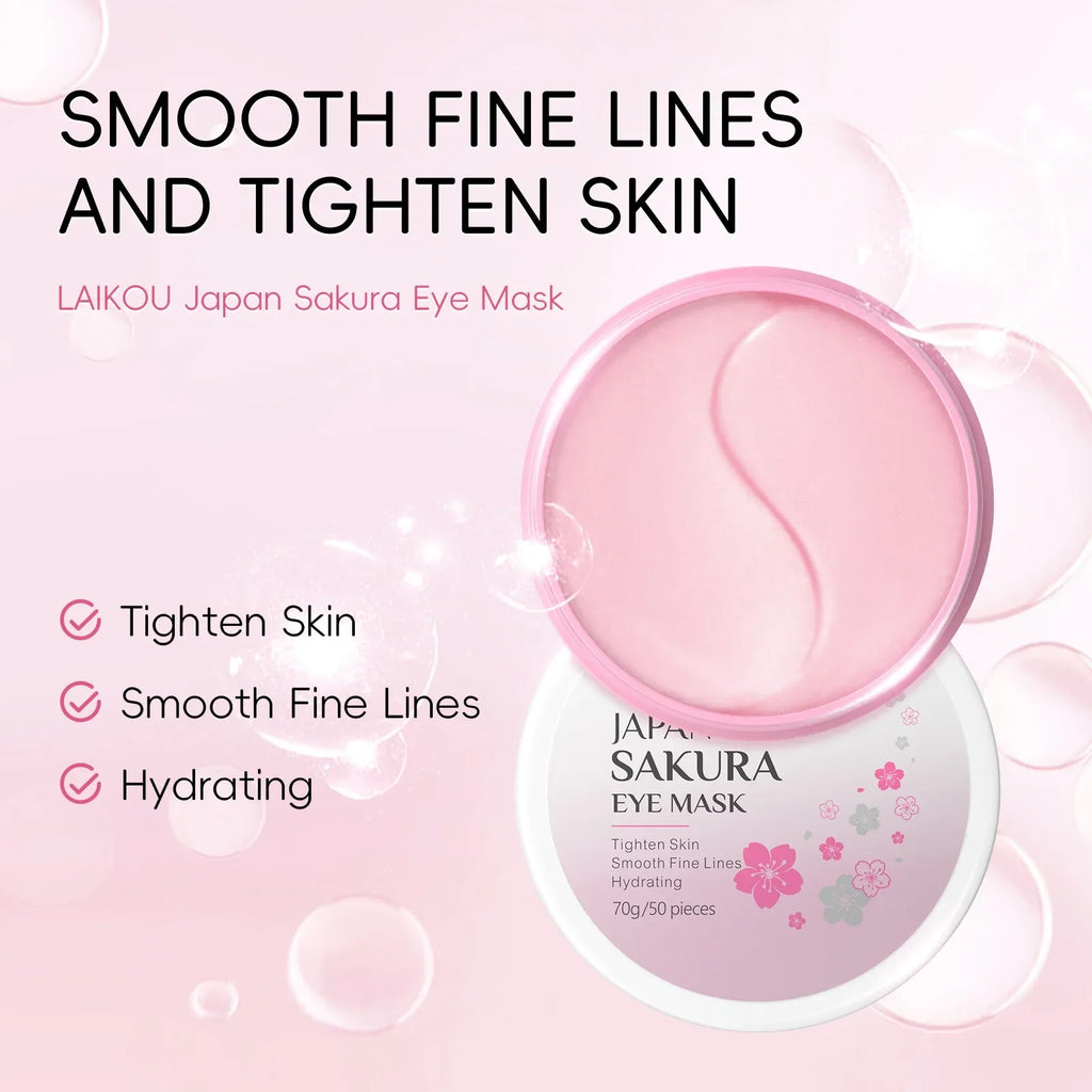 Sakura Skin Care Set Eye & Lip Masks Serum Nud Masks Cleanser Toner Essence Cream Moisturizing Smoothing Nourishing Beauty