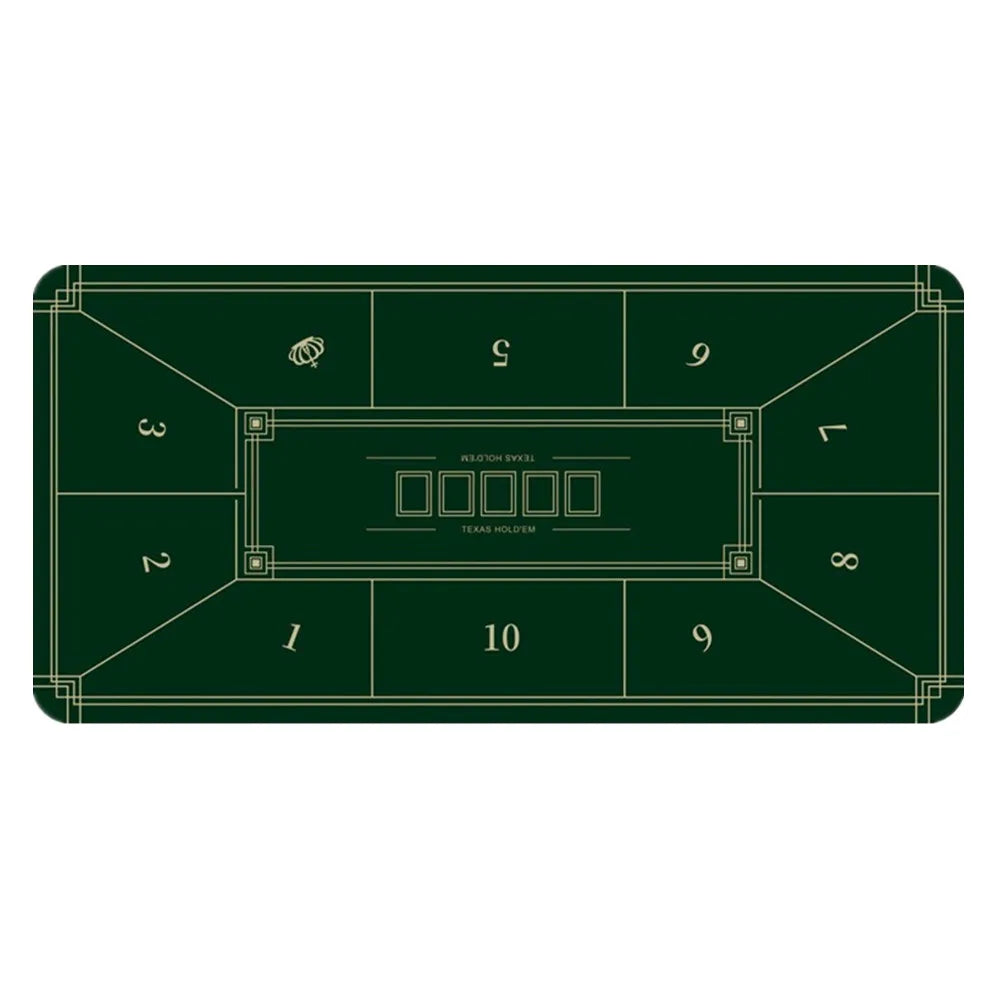 120 x 60 cm Casino Texas Hold'em Tablecloth Square Chip Rubber Mat Poker Card Table Mat Entertainment Card Mat for Game Party