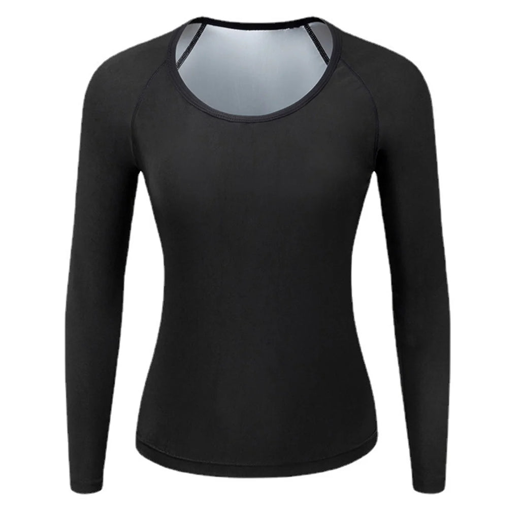 Women Sauna Suit Fitness Exercise Sauna Sweat Suit Long Sleeve Sauna Top Sweat  for Women