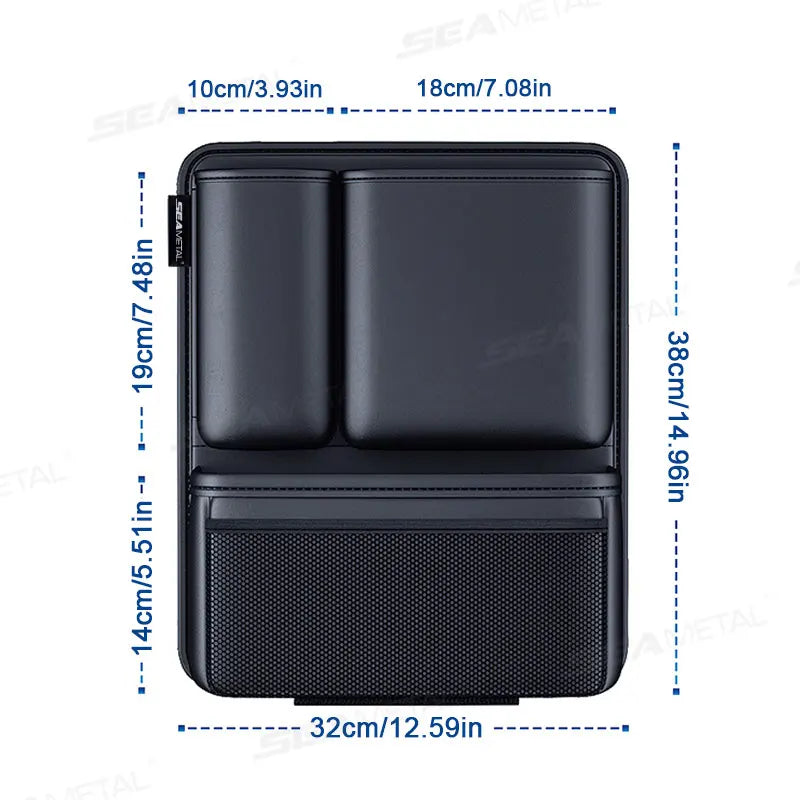 BLALION Car Trunk Leatherette Storage Bag Detachable Auto Seat Back Pocket High-capacity Hanging Organizers for Jeeps SUVs Vans