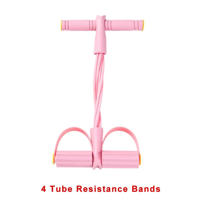 4/6-Tube Tensioner Multi-Functional Household Fitness Yoga Abdominal Strengthening Elastic Band Tension Rope Sit-Up Assistive