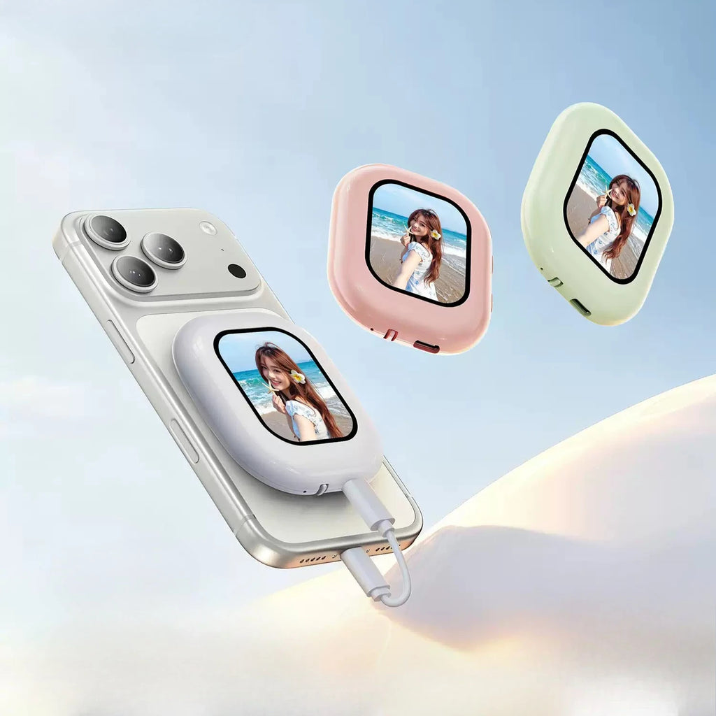 Mini Wireless Magnetic Phone Screen Projector Mobile Phone Rear Camera Selfie Video Camera for Vlog Live Selfie Screen