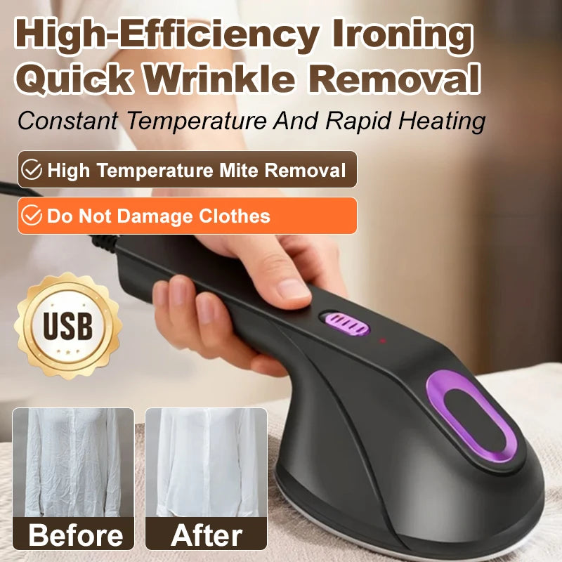 Handheld Steamer Compact Travel Ironing Machine Iron Quick Heating Steamer Removes Wrinkles Cares for Clothes