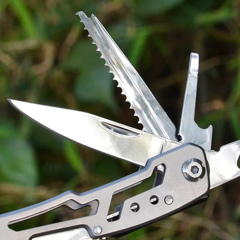 14-In-1 Multitool Folding Pliers Stainless Steel Pocket Knife Camping Outdoor Survival Tools with Nylon Bag EDC Multi-Tool Kit