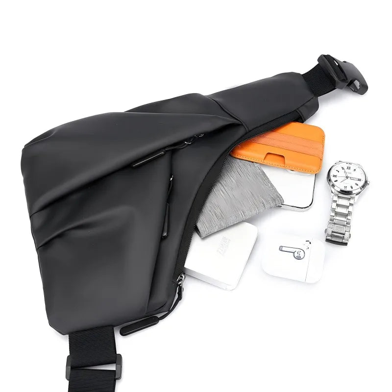 Anti-Theft Triangle cross Bag with Adjustable Strap - Casual Chest Bag for Men,Ideal for Outdoor Activities,Commuting,Travel