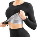 Women Sauna Suit Fitness Exercise Sauna Sweat Suit Long Sleeve Sauna Top Sweat  for Women