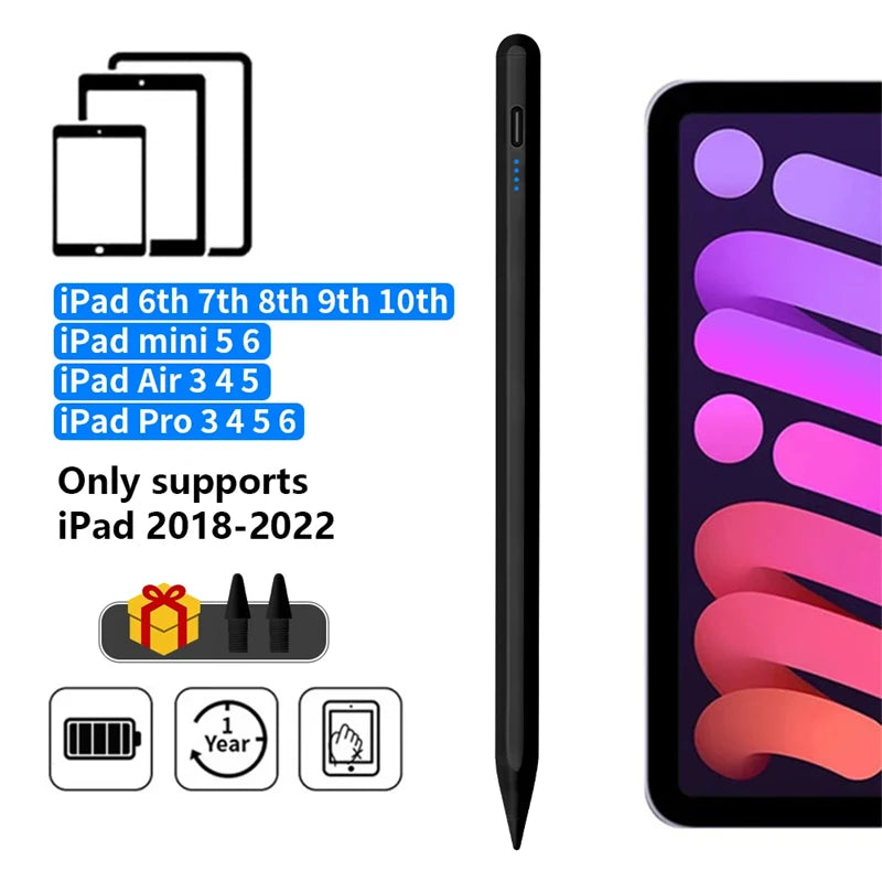 For Apple Pencil 2 1 Palm Rejection Power Display iPad Accessories iPad 2022 2021 2020 2019 2018 Pro 11 12.9 Air Mini Stylus Pe