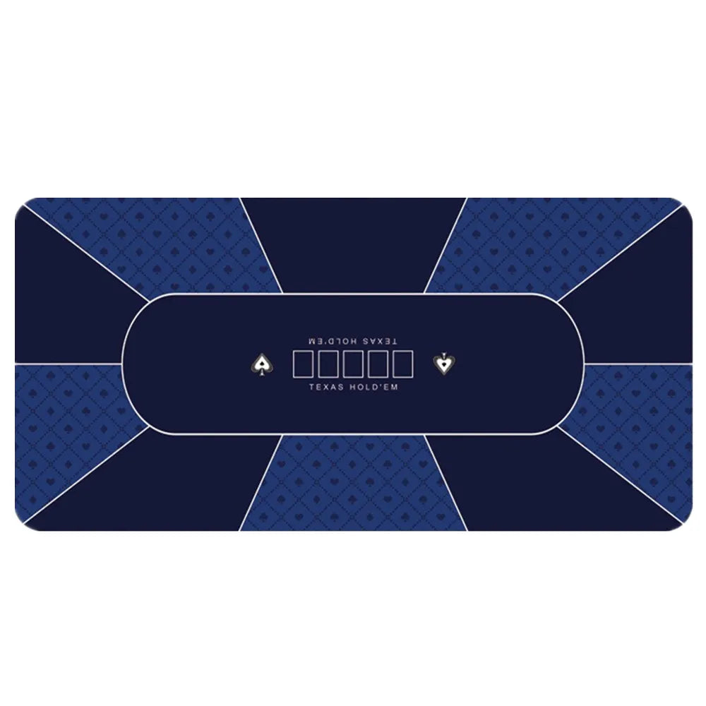 120 x 60 cm Casino Texas Hold'em Tablecloth Square Chip Rubber Mat Poker Card Table Mat Entertainment Card Mat for Game Party