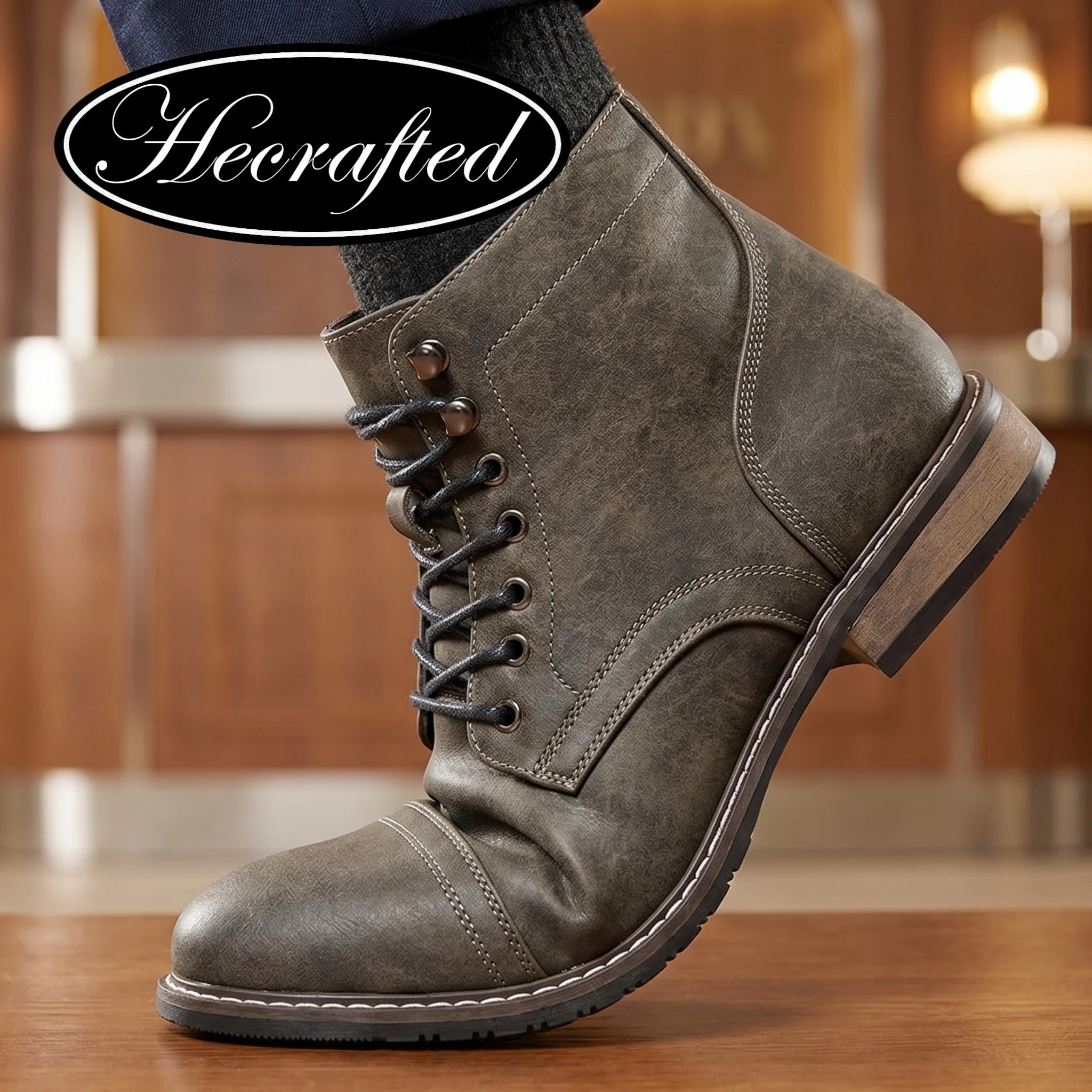 Boots Men Fashion Comfortable Casual Retro 2026 Brand Ankle Boots #KD6655