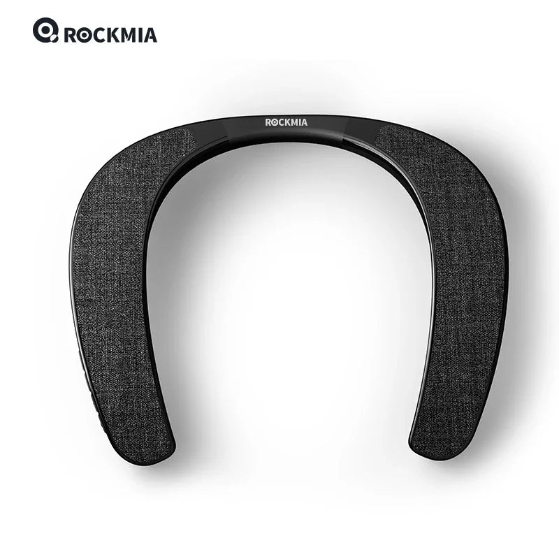 Rockmia EBS-905 6w Wearable Neckband Speaker Bluetooth 5.0  Hands-free Ear-Free for TV Game Play  Home Outdoor Use TF  Card