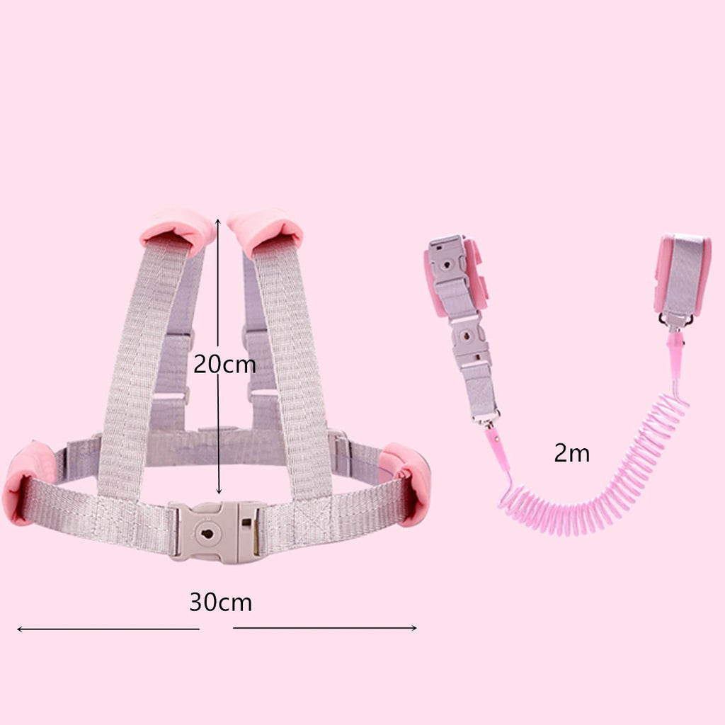 Infants and young children's loss prevention belt traction rope Baby loss prevention bracelet 2m spring rope Walking baby safety