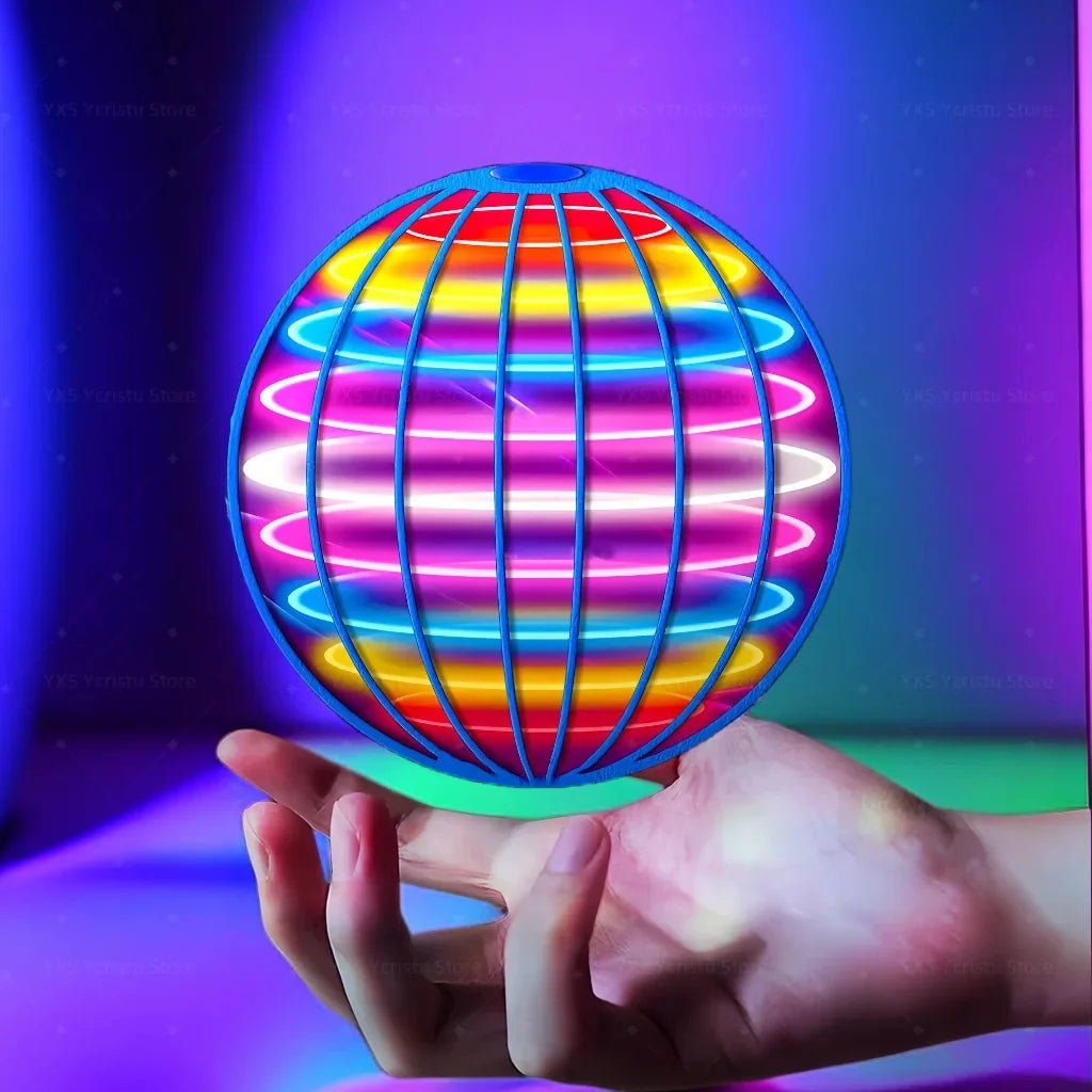 Flying ball, automatic spinning ball, LED dazzling lights, floating magic, fan, UFO flying machine, toy, gift, game, sports ball