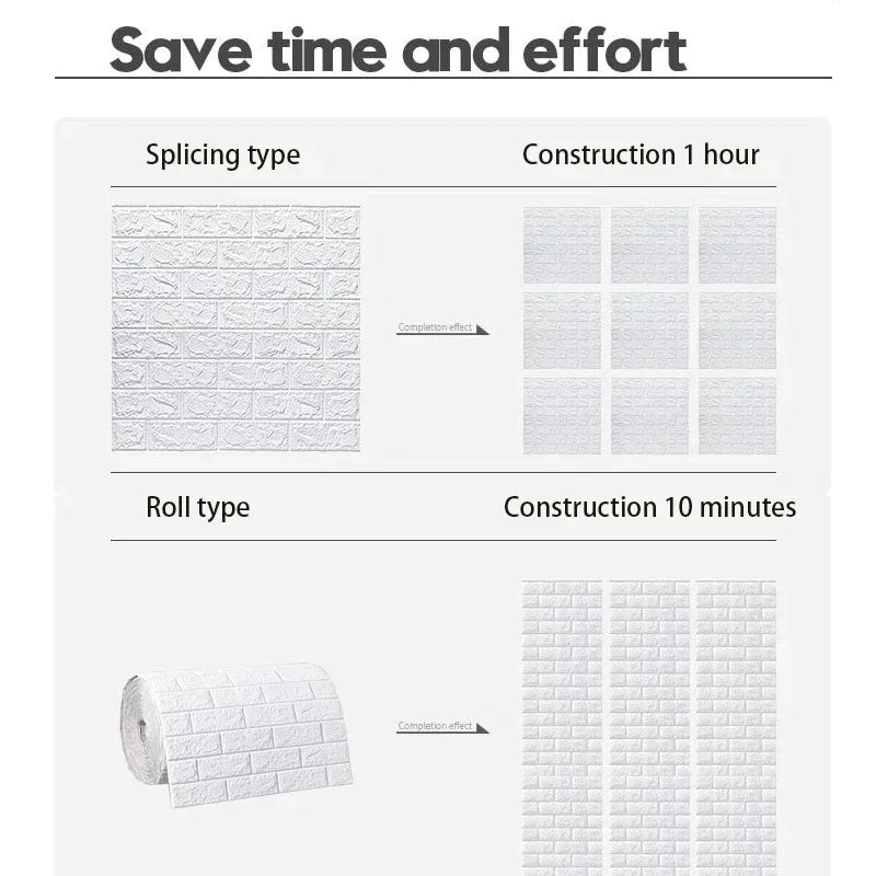 3D Wallpaper Decoration Self-adhesive Antique Foam Brick Wallpaper Living Room Bedroom Waterproof 3d Wall Sticker