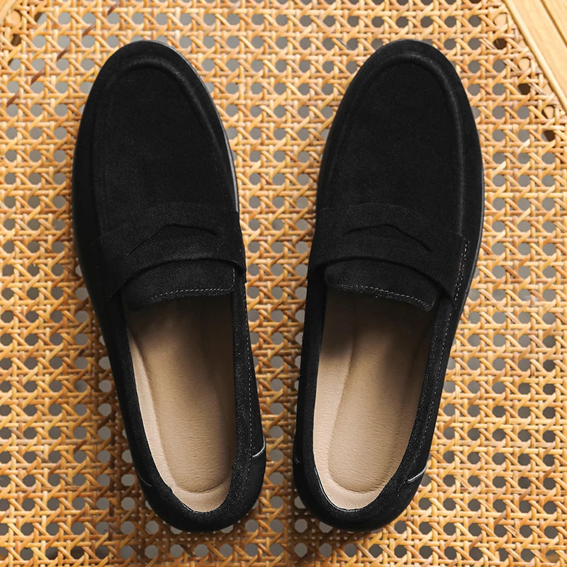 Men's Slip On Loafers Preppy Lightweight Breathable Comfort Outdoor Flats Non Slip Soft Sole Casual Daily Walking Shoes