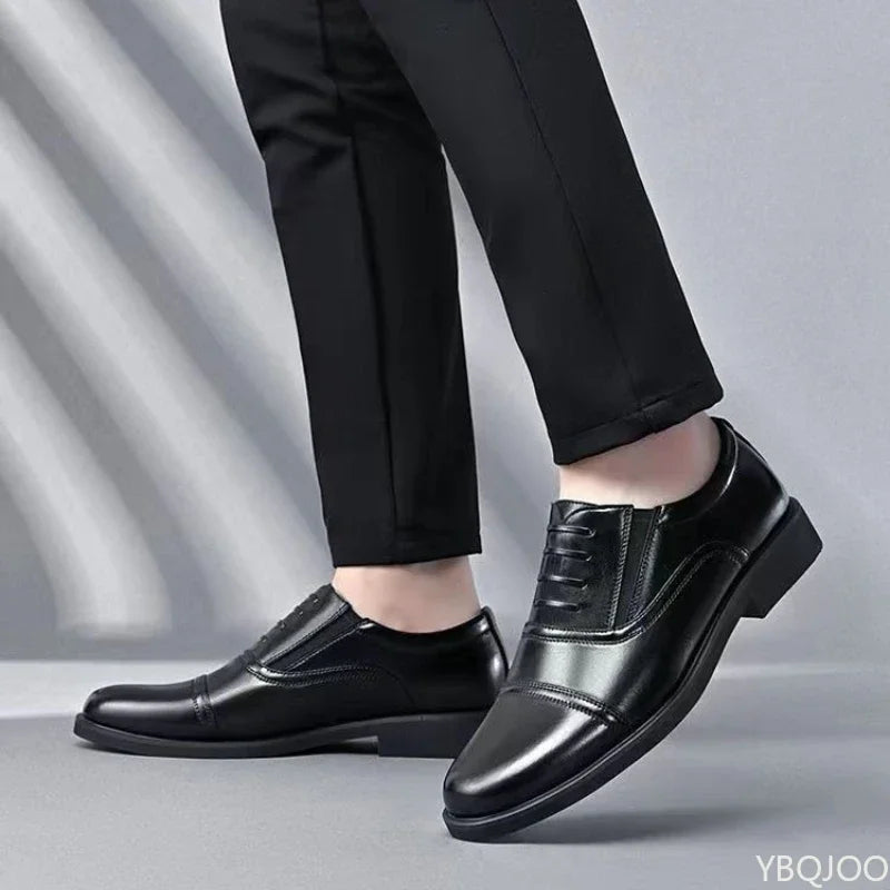 Fashionable Men's Daily Comfortable Business Office Formal Shoes Low Cut Round Toe Multifunctional Men's Wedding Shoe