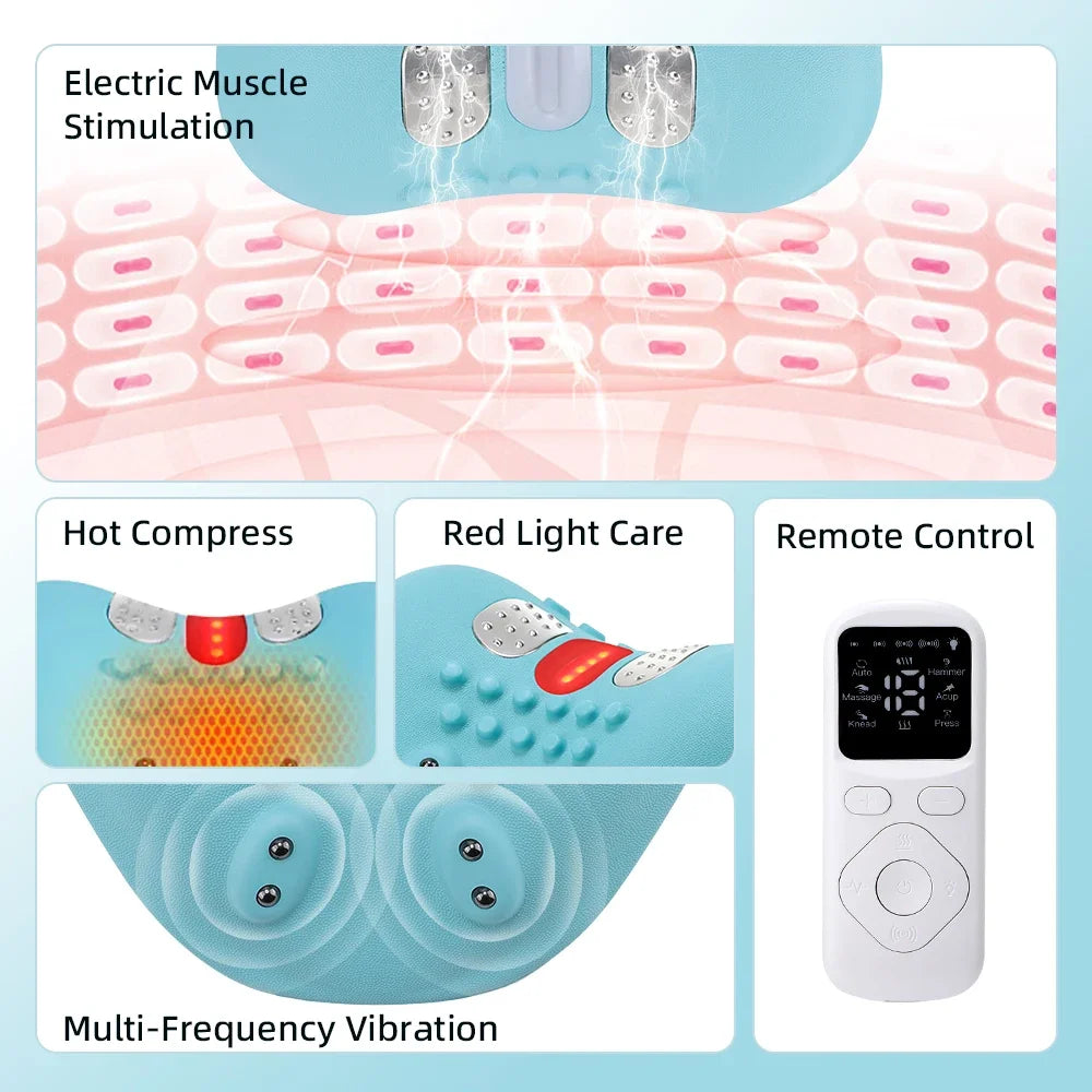 Electric Neck and Shoulder Massager Heating Pillow for Muscle Relaxation 6 Modes Cervical Traction Massage Back Neck Stretcherr
