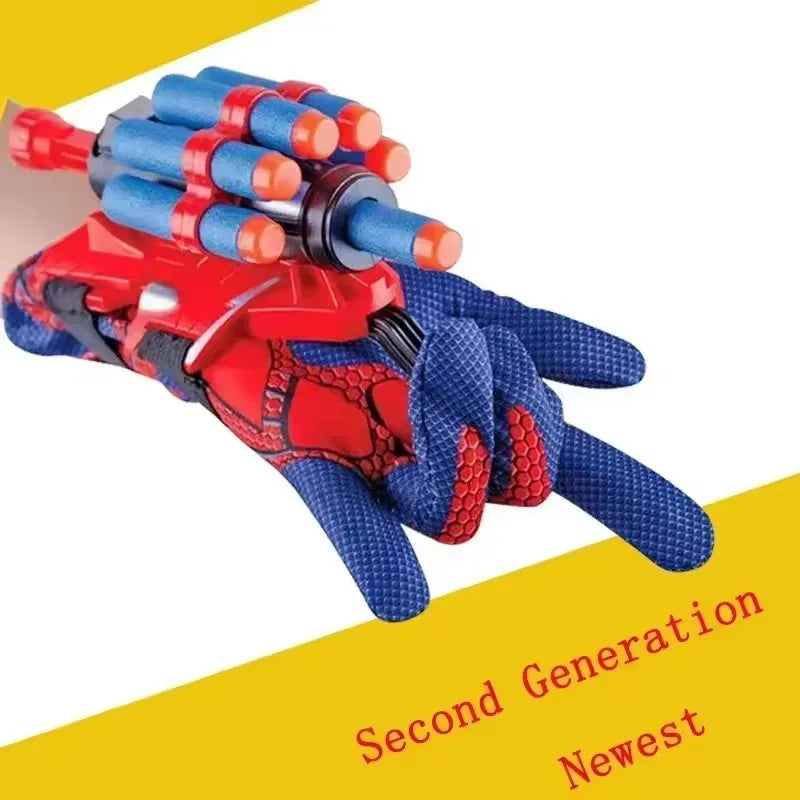 Children's wrist toy five hole wristband hero launcher soft spring suction cup spinning spray