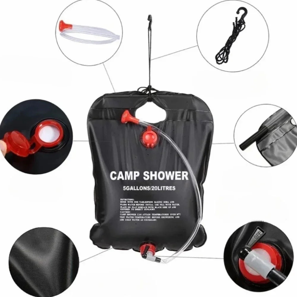 Portable Solar Camp Shower (20L)
