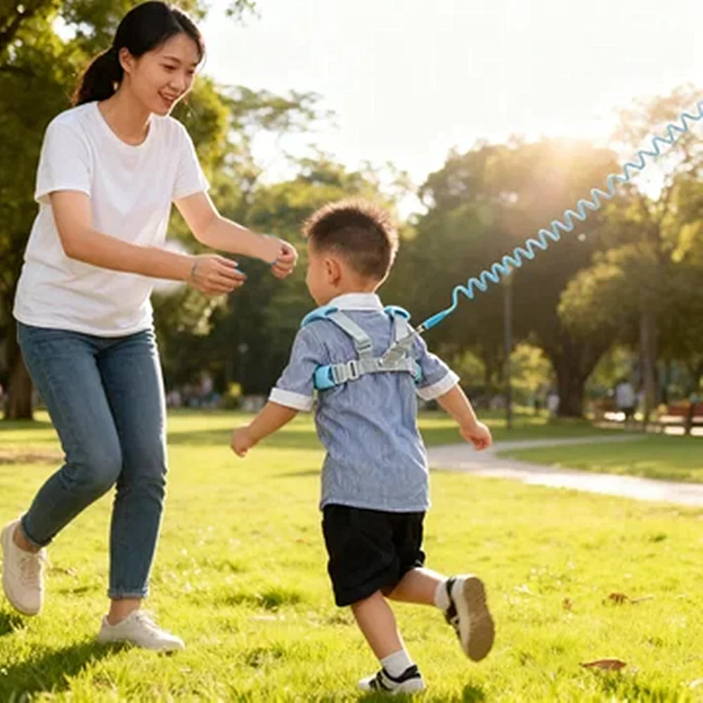 Infants and young children's loss prevention belt traction rope Baby loss prevention bracelet 2m spring rope Walking baby safety