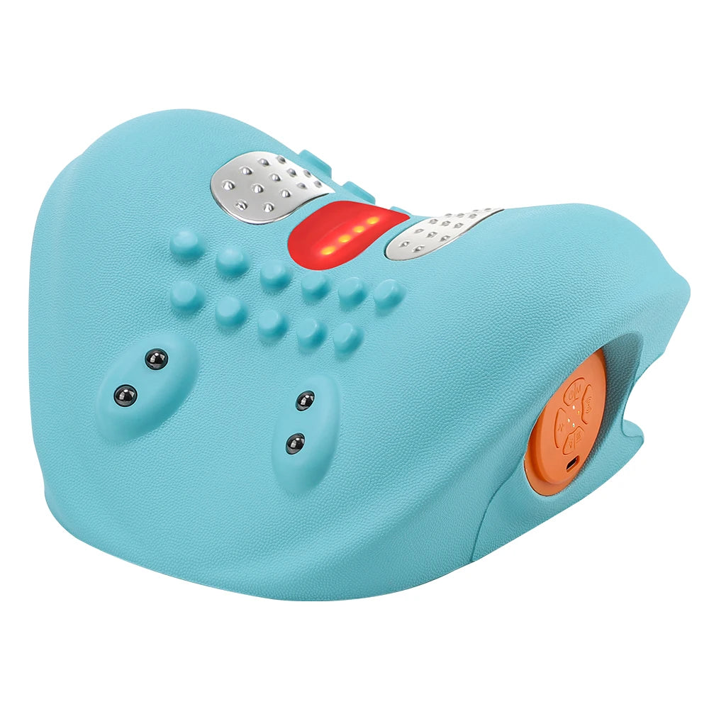 Electric Neck and Shoulder Massager Heating Pillow for Muscle Relaxation 6 Modes Cervical Traction Massage Back Neck Stretcherr
