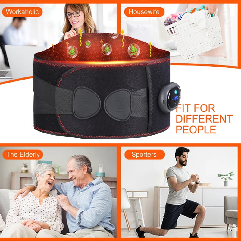 5-Level Heating and 3-Level Massage Belt for Waist Protection, Cordless Heating Belt for Abdominal and Waist Massage, Best Gift