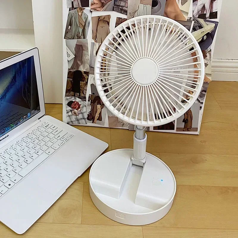 Folding Portable Mini Electric Fan Retractable Fan USB Charging Dormitory Outdoor Cooling Appliances Adjustable Home Fans Gift