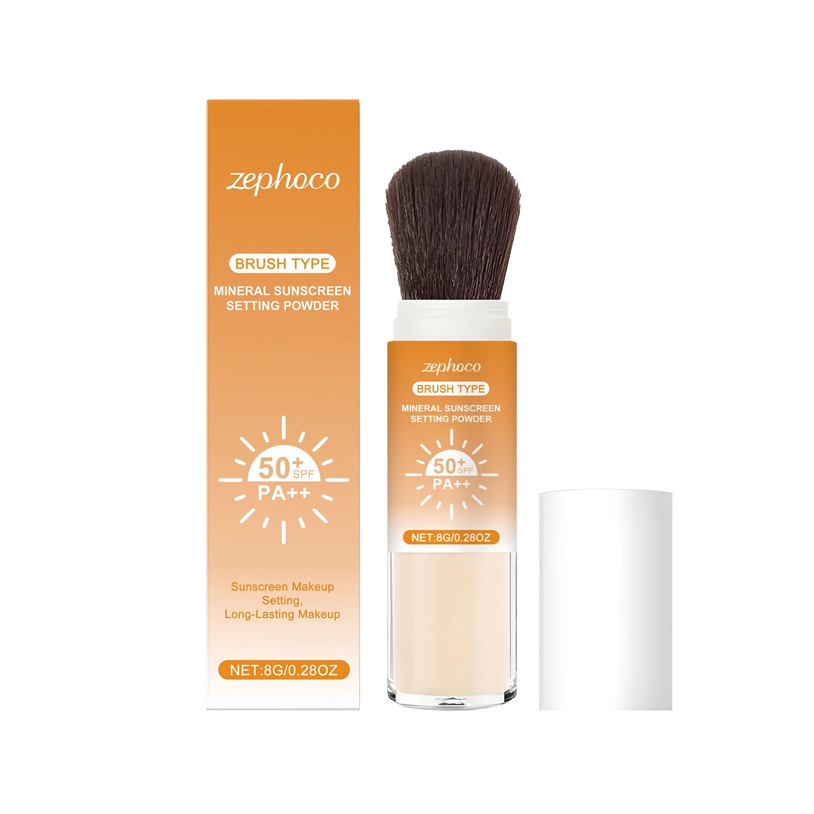 SPF 50+ Sunscreen Setting Powder Oil Control Long Lasting Matte Natural Smooth Protective Powder Outdoor Breathable Face Makeup