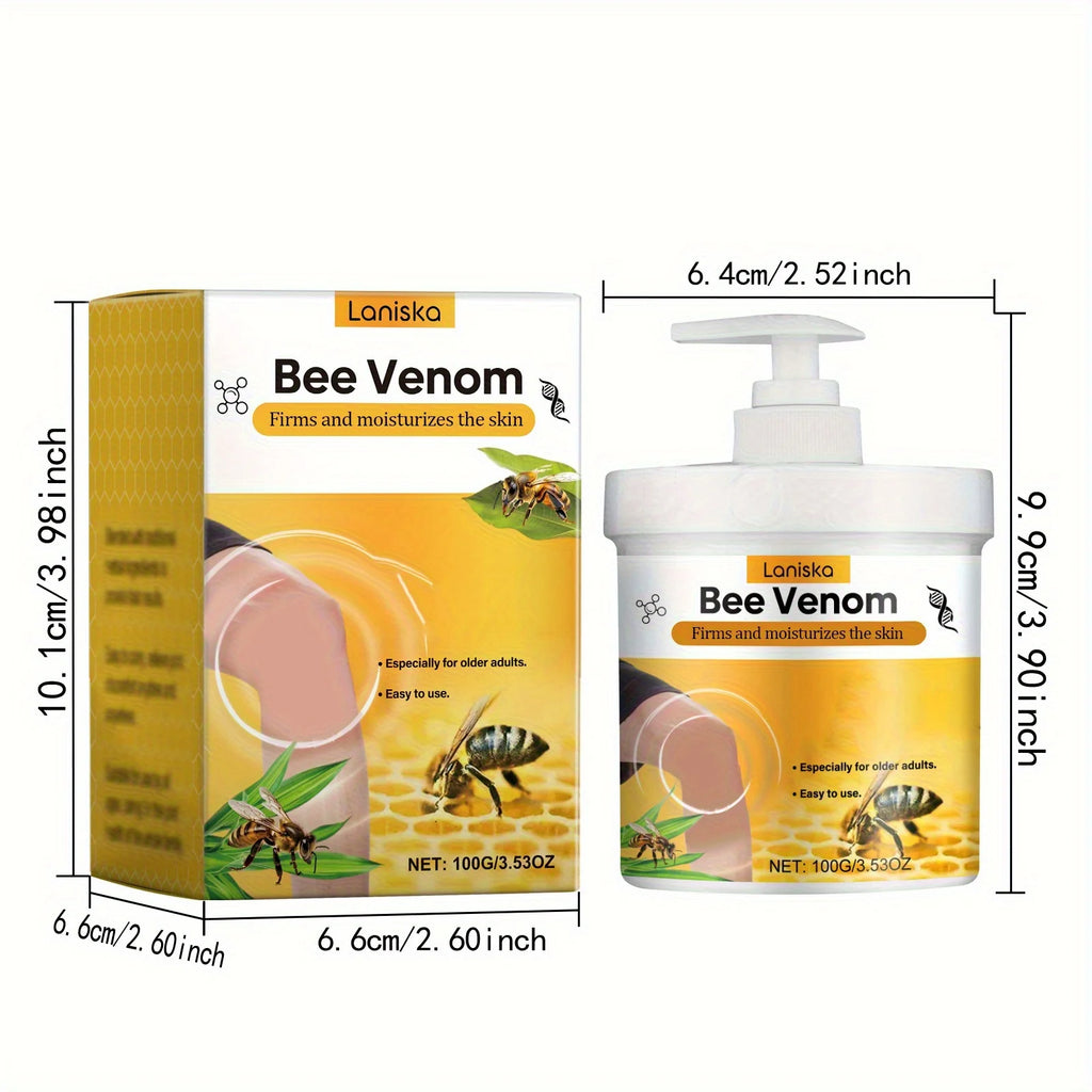 Bee Venom Joint Massage Cream - 100g Turmeric Arnica, Firms Hydrates Soft Smooth Skin All Types
