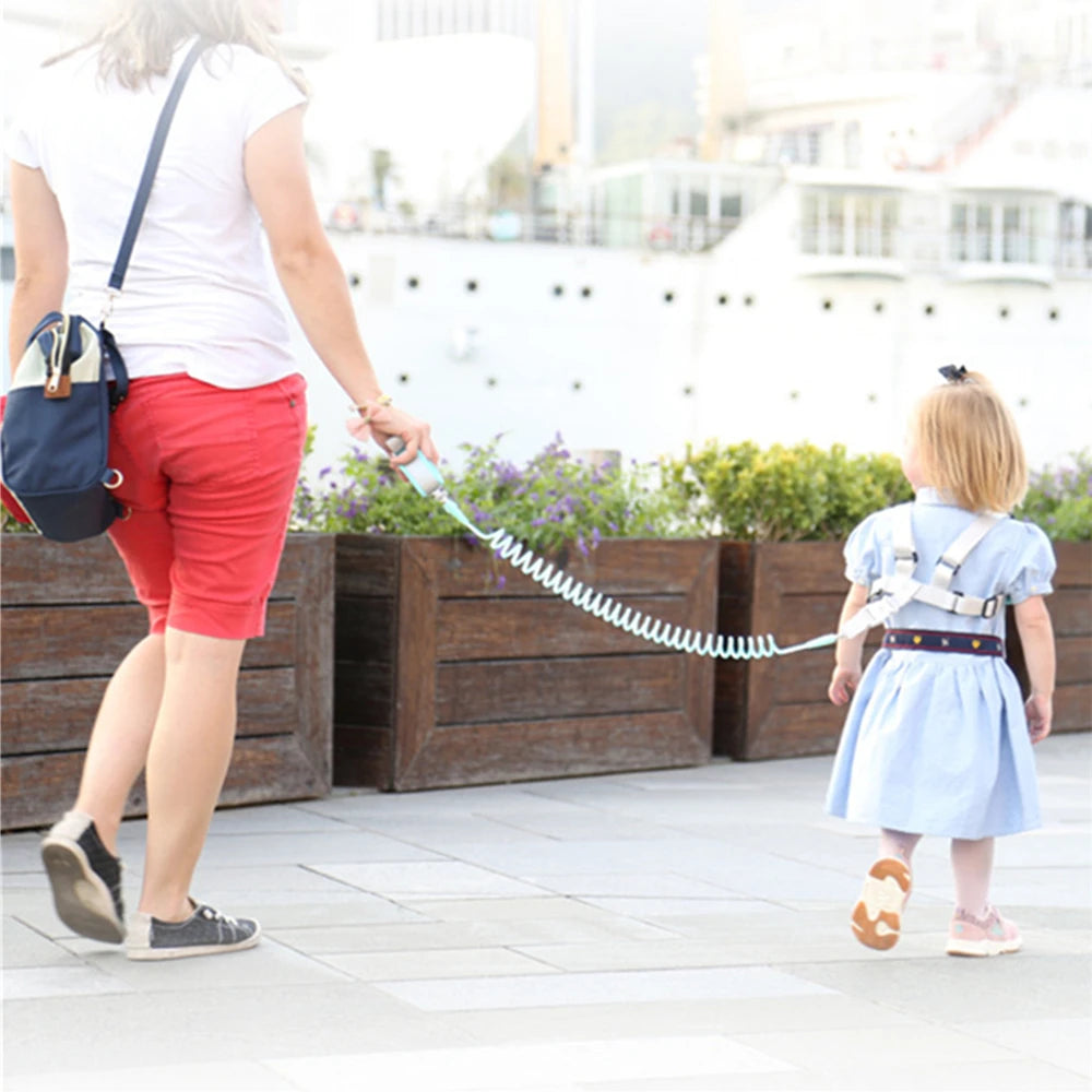 Infants and young children's loss prevention belt traction rope Baby loss prevention bracelet 2m spring rope Walking baby safety