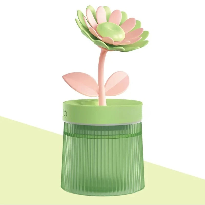 2026 Humidifier Portable USB Ultrasonic Colorful Cup Aroma Diffuser Cool Mist Maker Flower Air Humidifier Purifier With Light