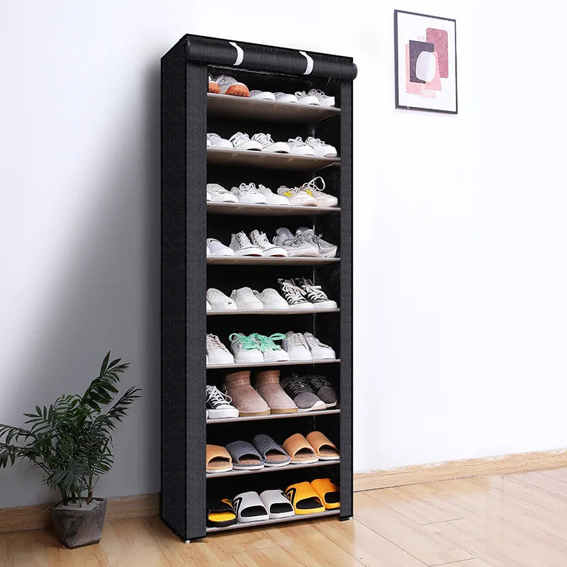 6/8/10Layers Dustproof Shoe Cabinet Multilayer Minimalist Nonwoven Shoe Rack Organizer Home Furniture Space-saving Organizer