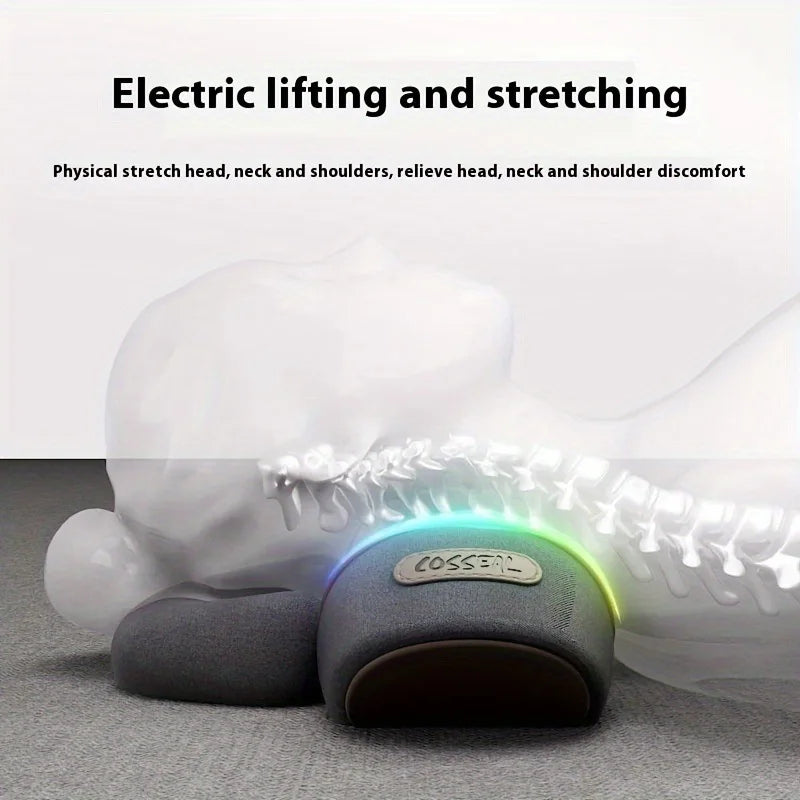 Electric Massager Cervical Pillow Hot Compress Vibration Massage Neck Traction Relax Sleeping Memory Foam Pillow Spine Support