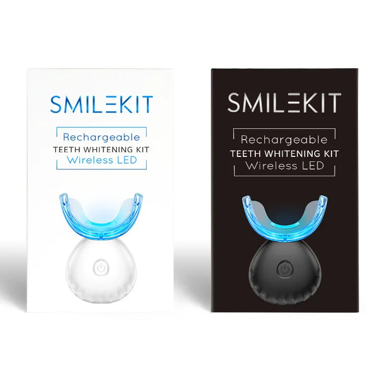 Teeth Whitening Kit with Wireless Charging, LED Light Teeth Whitener & Gel, At-Home White Smile Care System