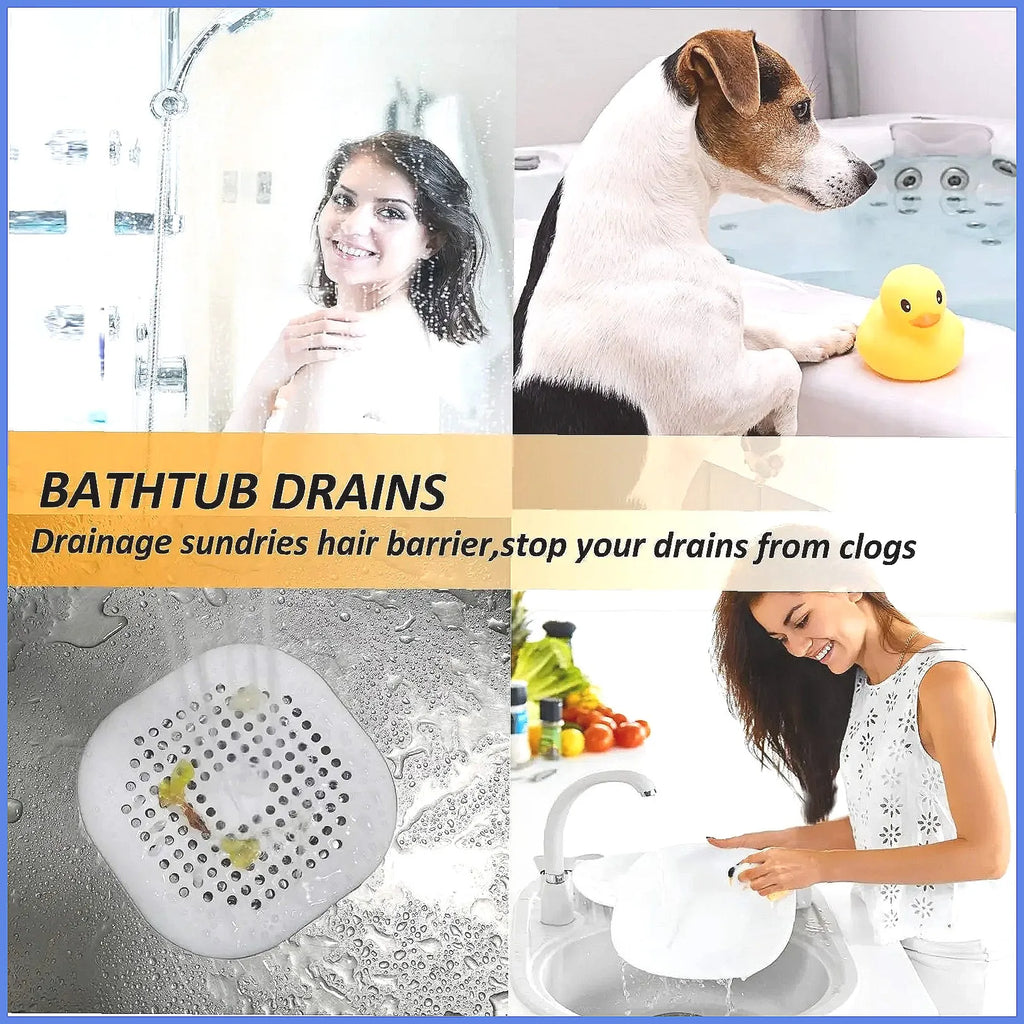 Silicone Shower Drain Hair Catcher Bathtub Sink Strainer Stopper for Kitchen Bathroom Floor Sewer