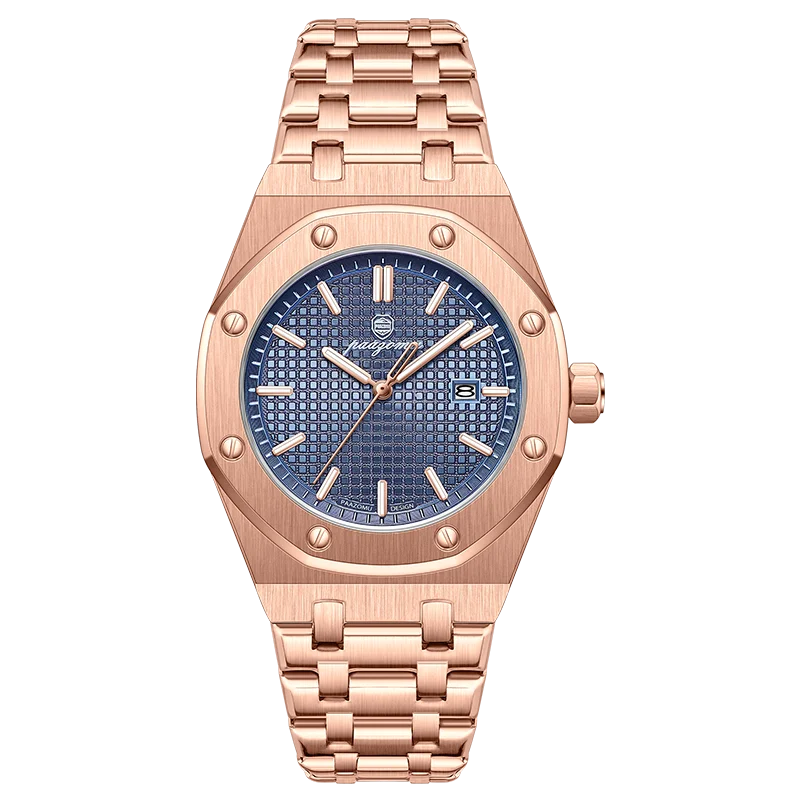 PAAZOMU Luxury Quartz Man Wristwatch Sport Men Watches Waterproof Luminous Date Week Stainless Steel Men's Watch Male Reloj+box
