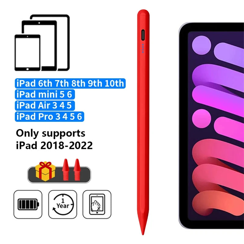 For Apple Pencil 2 1 Palm Rejection Power Display iPad Accessories iPad 2022 2021 2020 2019 2018 Pro 11 12.9 Air Mini Stylus Pe
