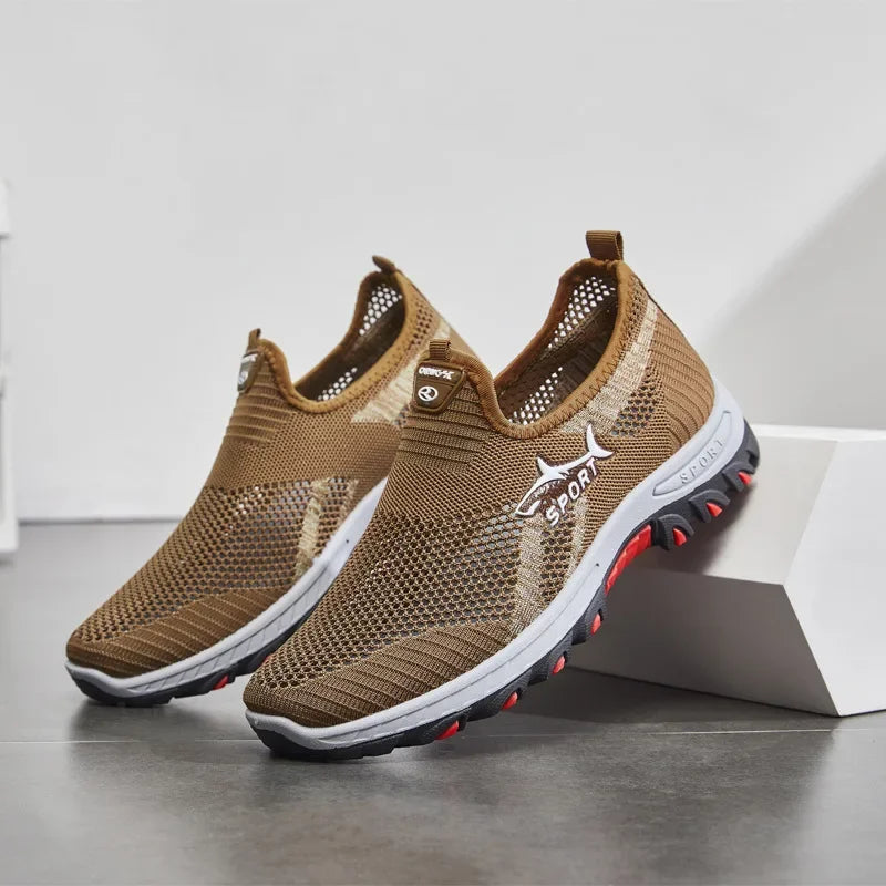 Breathable Hiking Shoes Men Air Mesh Casual Sneakers For Outdoor Lightweight Casual Shoes Men New Fashion Walking Shoes