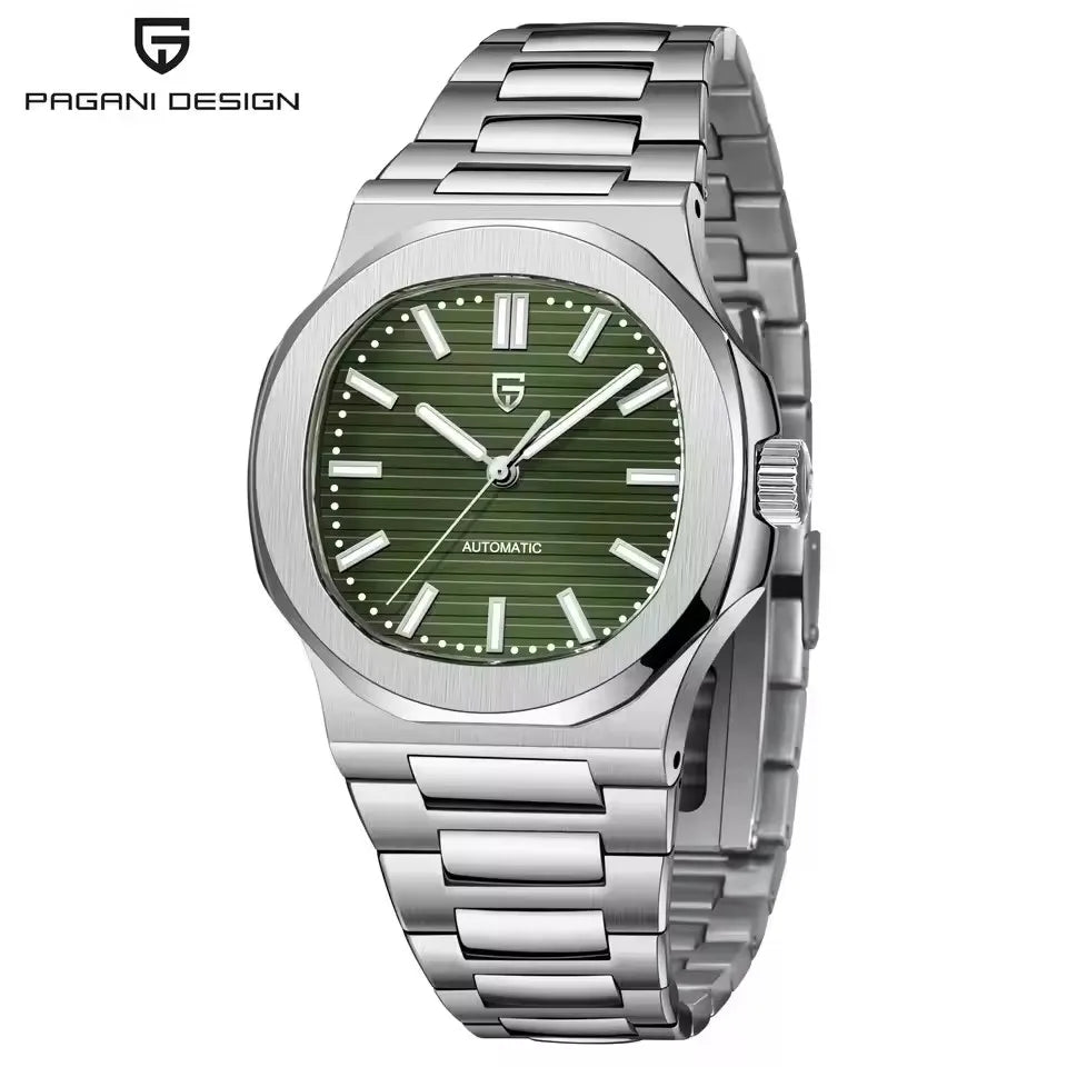 PAGANI DESIGN New Sport Elegance Mechanical Watch Stainless Steel Luminous Man watch Sapphire Seagull ST16 Movt Men's Watches