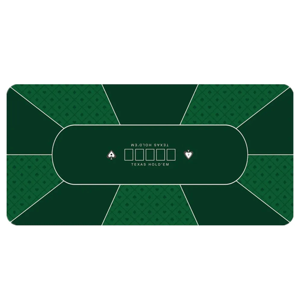 120 x 60 cm Casino Texas Hold'em Tablecloth Square Chip Rubber Mat Poker Card Table Mat Entertainment Card Mat for Game Party
