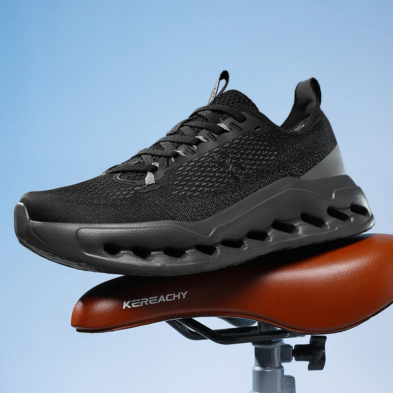 New Running Shoes Breathable Mesh Shock Absorption Hollow Out Sole Lightweight Sports Sneakers Non-slip Walking Shoes