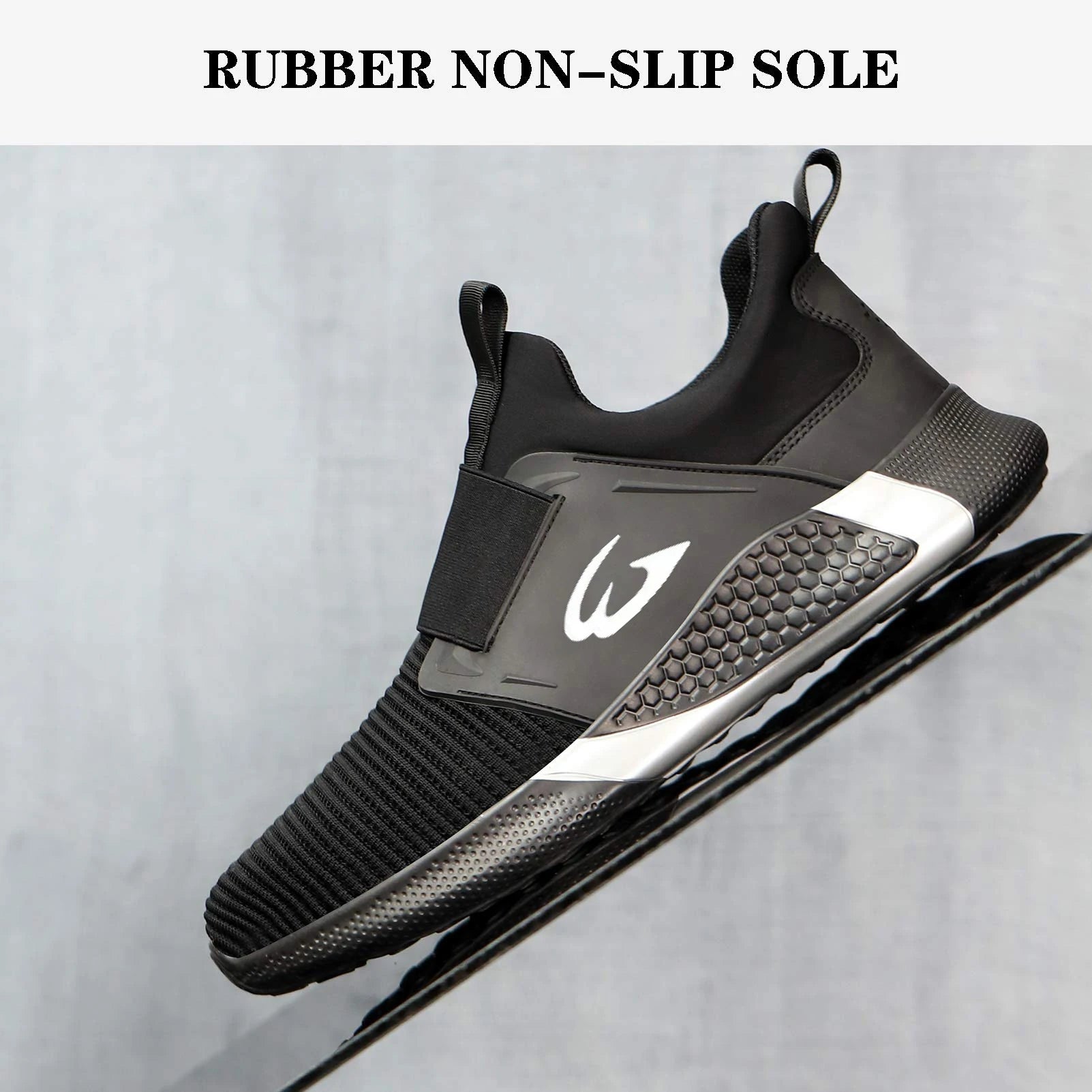 Black Lightweight Work Sneakers Anti-Impact And Anti-Piercing Safety Shoes Comfortable Breathable Construction Working Boots