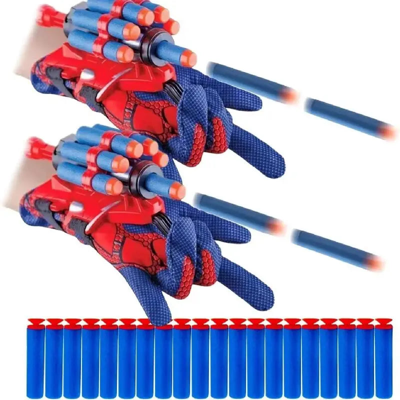 Children's wrist toy five hole wristband hero launcher soft spring suction cup spinning spray