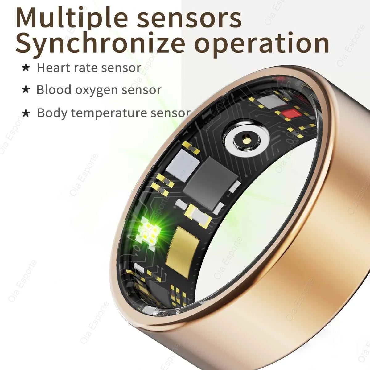 2026 New Smart Ring Men Women, Heart Rate Blood Oxygen and Sleep Monitor Smartring IP68 & 5ATM Waterproof, Multi-sport Mode Ring