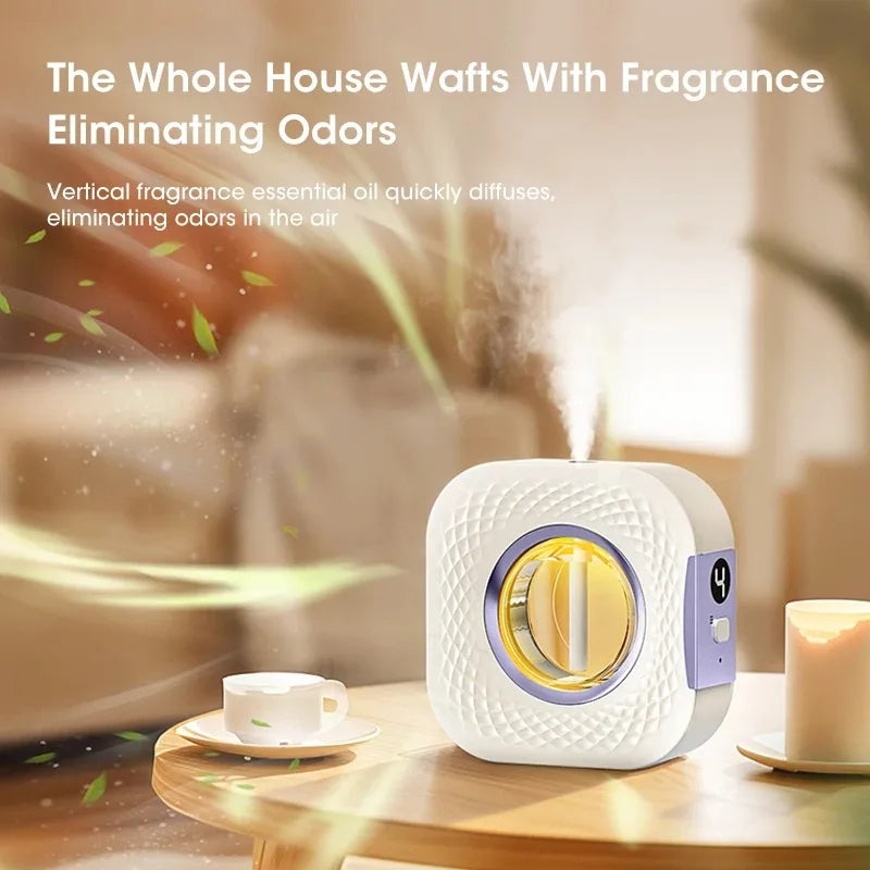 Automatic Fragrance Machine Diffuser Aromatherapy Machine USB Smart Air Purifier with Display LED Lighting