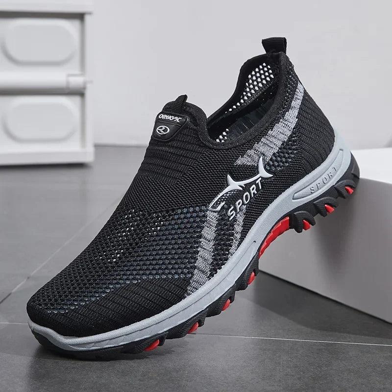 Breathable Hiking Shoes Men Air Mesh Casual Sneakers For Outdoor Lightweight Casual Shoes Men New Fashion Walking Shoes